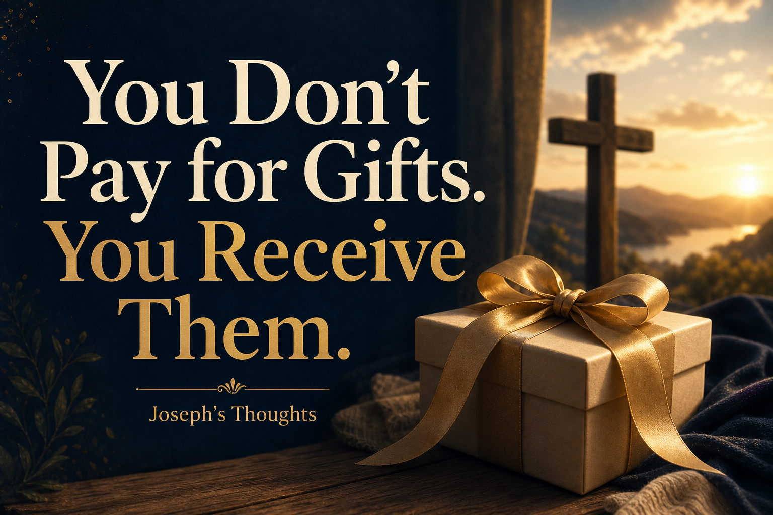 You Don't Pay for Gifts. You Receive Them.
